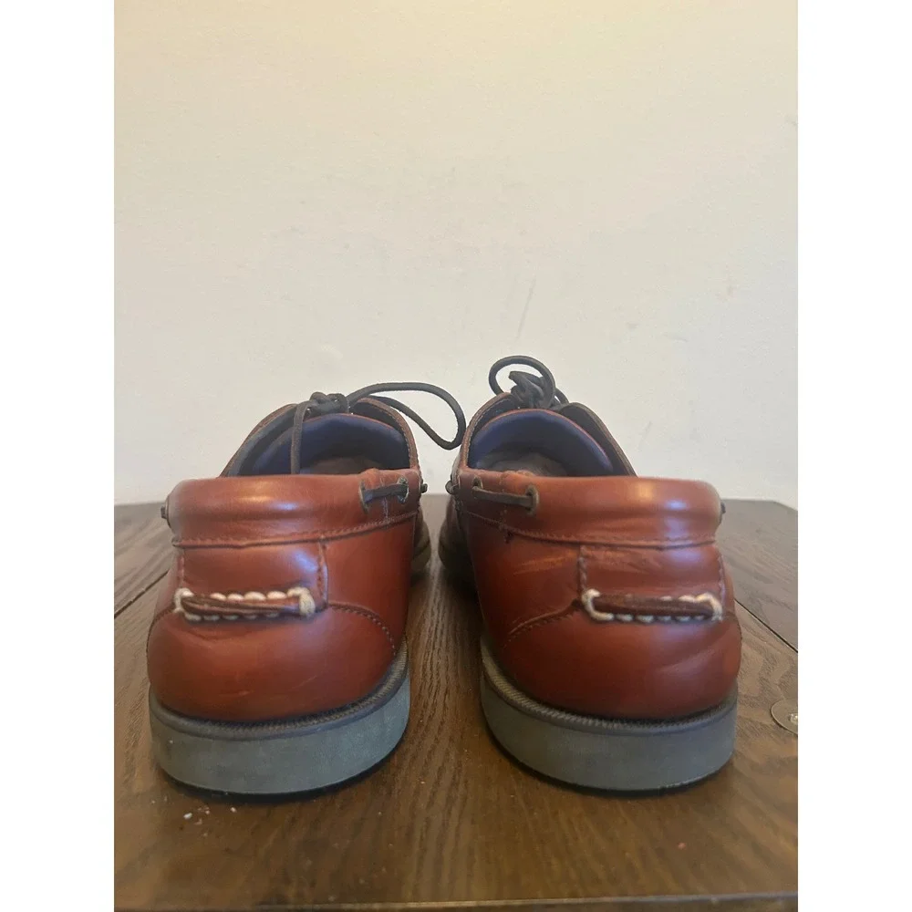 L.L. Bean Casco Bay Men's Brown Leather Flats Boat Shoes Size 12D